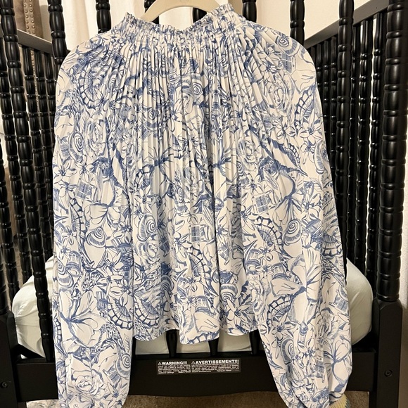 Womens Tibi Isa Toile Cropped Edwardian Top - Picture 7 of 7